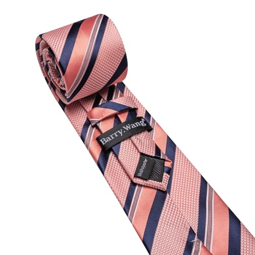 Image of Barry.Wang Mens Tie Set Plaid Check Neckties Formal Business Wedding Luxury Pocket Square Cufflinks
