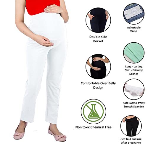 Image of LENAM Women's Relaxed Fit Maternity Pants