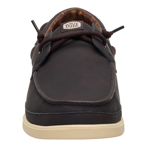 HEYDUDE Men’s Harbor Lo Classic Boat Shoe | Mole Brown/Multi Size 11 | Elastic Laces, Easy On Design, Cushioned Ankle Collar, Removable Foam Insole, Wet And Dry Traction, Flexible Outsole - image 5
