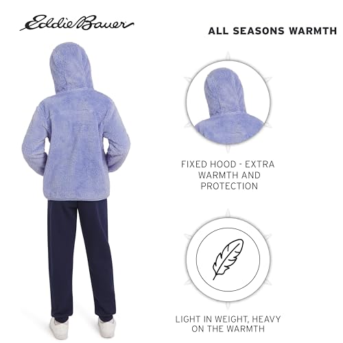 Image of Eddie Bauer Girls' Quest Plush High Pile Faux Sherpa Hooded Jacket