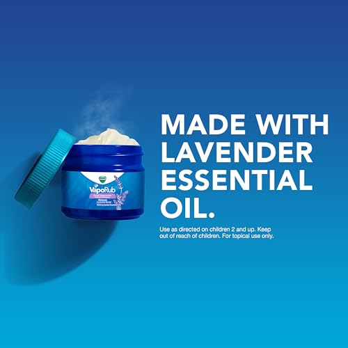 image for Vicks VapoRub, Lavender Scent, Cough Suppressant, Topical Chest Rub & 
