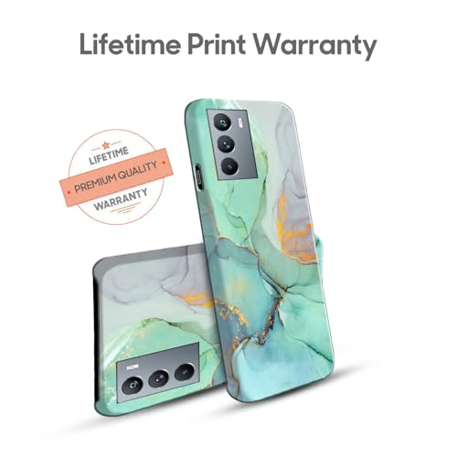 Image of COLORflow Back Cover Compatible with iQOO 9 SE 5G | Beautiful Green Marble | Designer Printed Hard CASE Bumper Back Cover Compatible with iQOO 9 SE 5G