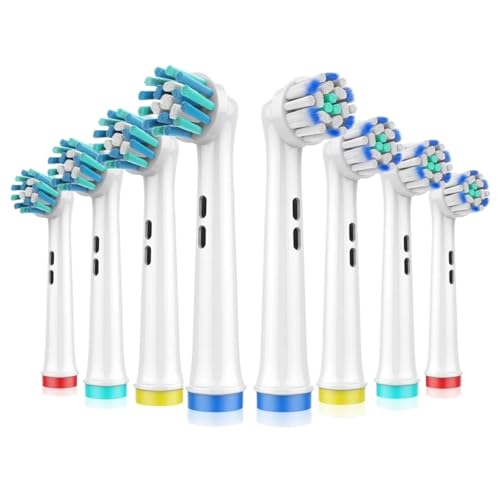 Cabezales De Repuesto De Acción Cruzada EB50, Compatibles Con Oral B,D12 D16 D100 3757 3709 Pro3 Pro1max, Cepillo De Dientes Eléctrico, Limpieza Suave Y Profunda(8pcs (2 types))