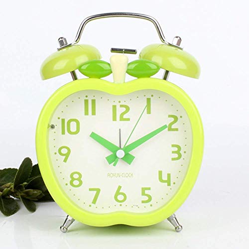 Wecker für Kinder zu Lernen 4-Zoll große Dial No Noise Wecker Mini-Analog-Quarz mit kleinen Nachtlicht Kinder