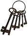 Cast Iron Skeleton Key Set Jail Cell Jailer Pirate
