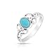 Produktbild Bling Jewelry Keltisch Trinity Knot Triquetra Ringe Für Jugendlich Band Blau Stabilisiert Türkis Sterling Silber Dezember Geburtsstein