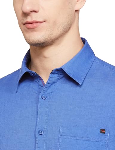Image of Spykar Men's Cotton Solid Slim Fit Shirt
