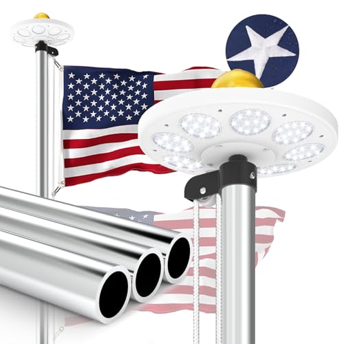 Panopole flag pole with solar light image