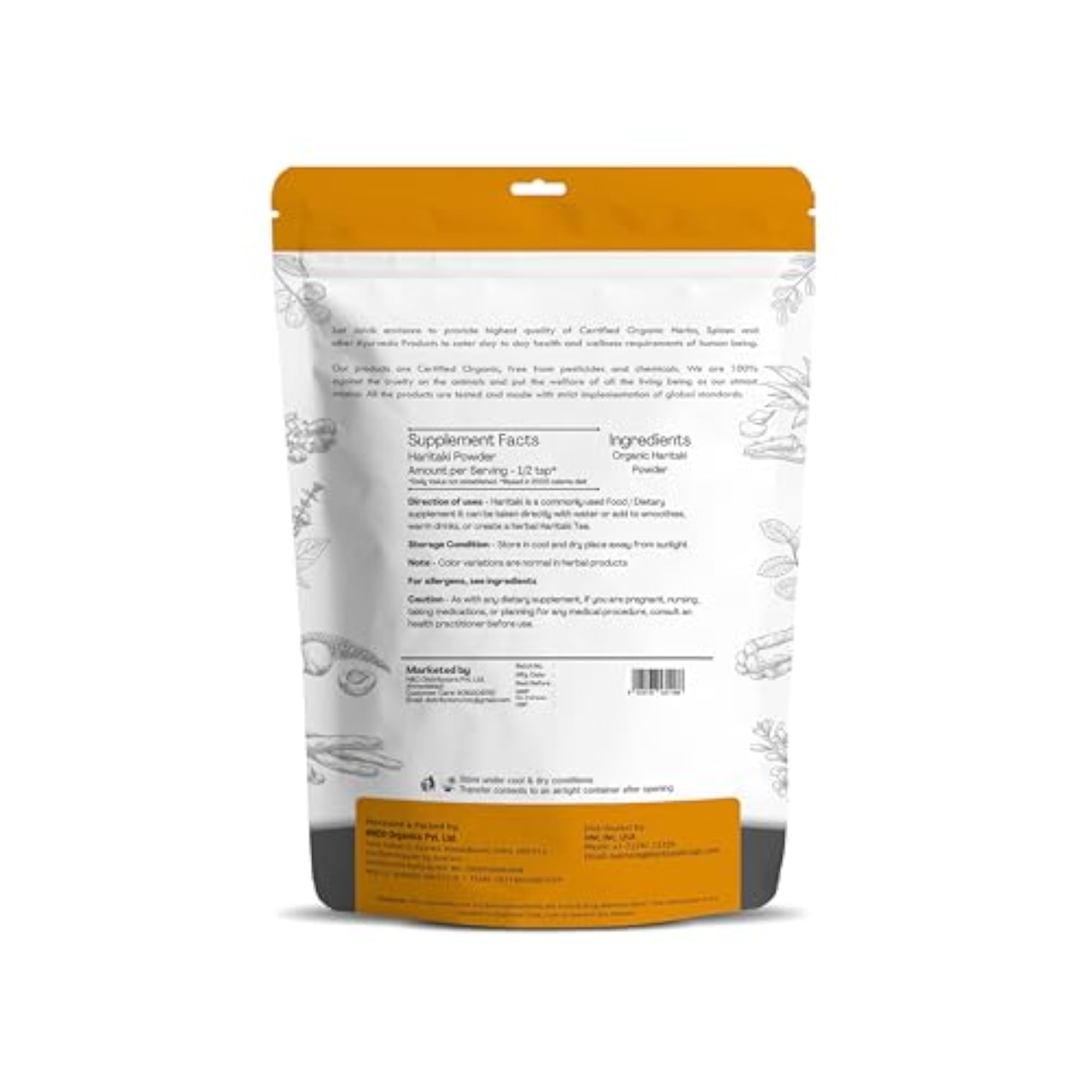 Just Jaivik Organic Haritaki Powder - 227g