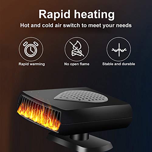 Maso MTX 7.5 12V Car Heater 2 In 1 Portable Car Heater Rapid Heating Car Defroster Hot & Cold Car Cooling Fan thumb #4