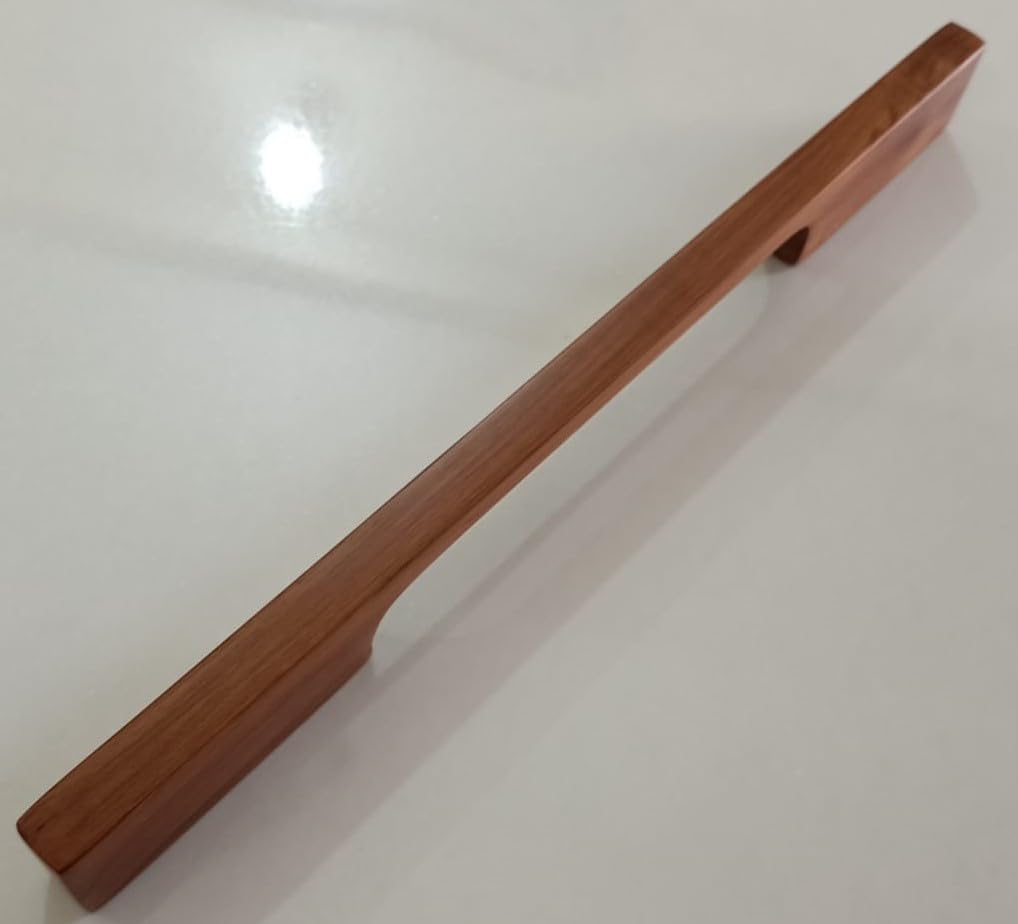 Interior HUT 3 Natural Brown Wooden Handle, Solid Teak Wood for Wardrobe Handles, Doors Handle, Cabinet Handles, Drawers Handles, Pull Handle - 1 Pcs (12 Inches)… (8 Inches)-image-13