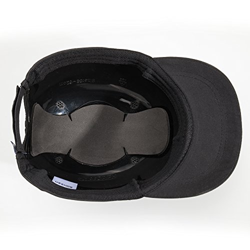 Safety Bump Cap With With Reflective Stripes, Lightweight And Breathable Hard Hat Head Protection Cap(Short,Black) #TOP2