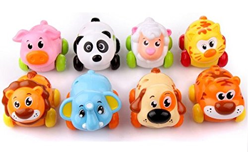 Image of Toyshine Unbreakable Moving Animal Car Toy Set, Pack of 8