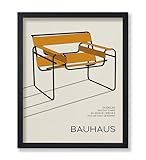 Poster Master Wassily Chair Print - Bauhaus Poster - Minimal Art - Modern Gift for Men & Women - Great Wall Decor for Bedroom, Living Room, Office or Dorm - 8x10 UNFRAMED Wall Art