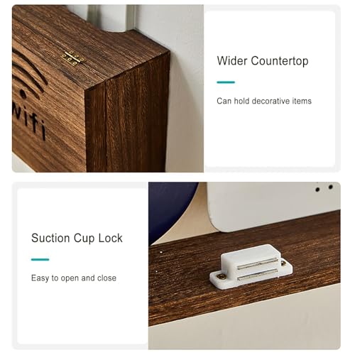 Cache-routeur WiFi ventilé résolvant le désordre des câbles de salon - 6