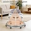 Foldable Baby Walker with Tray,Lightweight Activity Walker with Entertainer Tray, Compact Space-Saving Design for Infants 6-18 Months #4