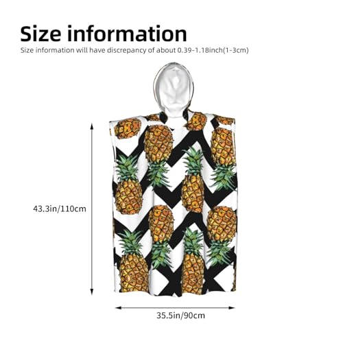 Microfibre serviette de bain légère et absorbante avec capuche imprimé tropical - 4