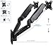 VIVO Height Adjustable Pneumatic Extended Arm Dual Monitor Wall Mount Full Motion Articulating, Fits 2 Screens 17 to 27 inches, Black, MOUNT-V002G