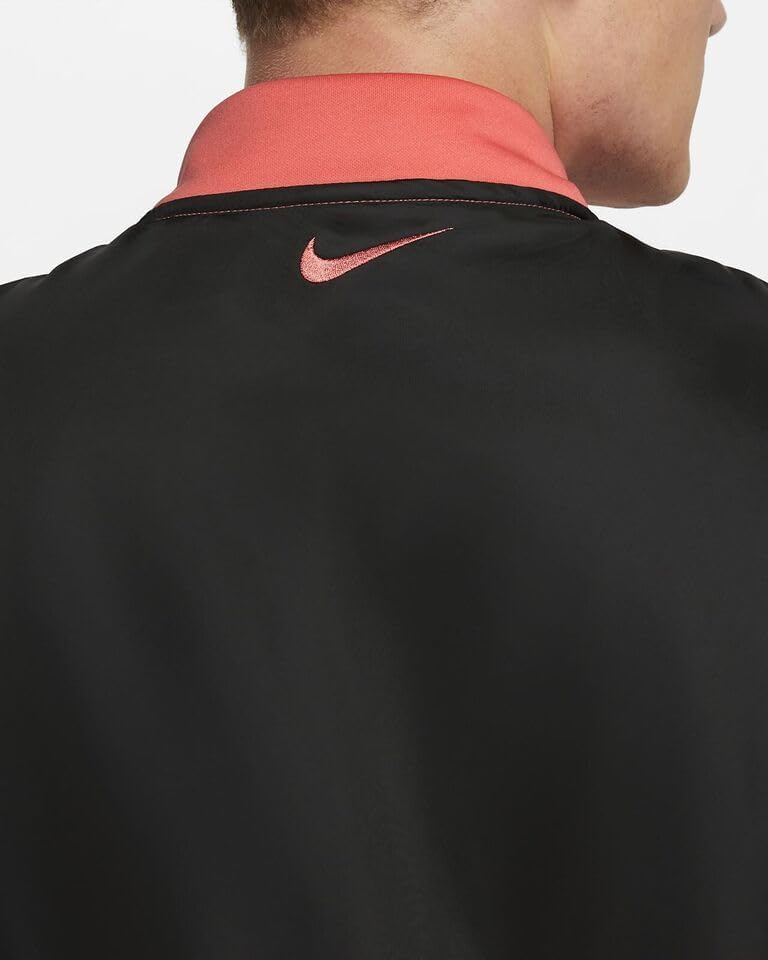 Nike Men's Therma-FIT Victory 1/2-Zip Golf Gilet Vest M Coral/Black