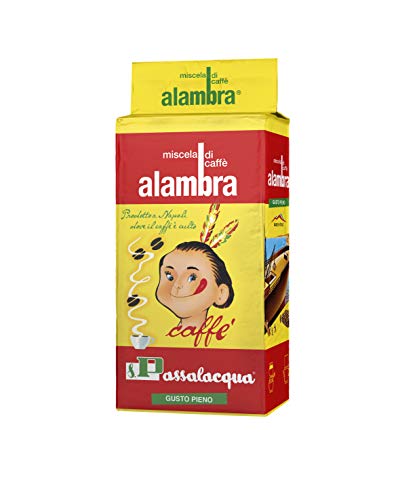 Café Alambra mélange goût plein lot de 4 paquets de 250g soit 1kg de grains moulus