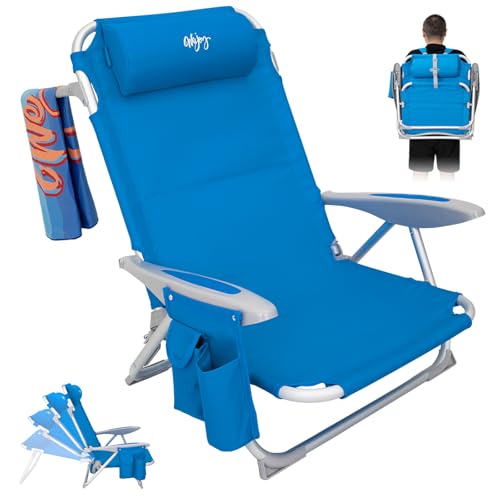 Flamingueo Strandstuhl Faltbar - Leichter Aluminiumstuhl Mit Tragegriff, 2,45 Kg (62x51,5x49 Cm)