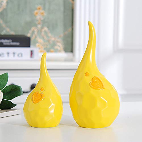 Statue éléphant jaune en céramique, le cadeau d'art idéal