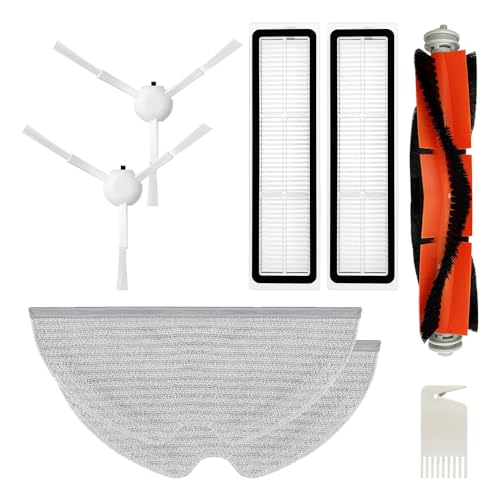 Image of Reverbo Replenishment Kit, Compatible with Dreame D9 Max /D9 Pro /D9 /L10 Pro Robotic Vacuum Cleaner, Includes One Main Roller Brush, Two Spinning Side Brushes, Two Filters, Two Mops