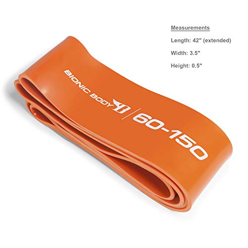 Bionic Body Assorted Resistance Loop Bands Fitness Bands for Power Lifting Strength Training Home Gym and Cardio Exercise, Orange - 60 to 150 lbs. (Single)