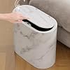 Slim Trash Can With Lid, 2.6 Gallons / 12 Liter Plastic Slim Compact Small Bathroom Garbage Can With A Lid,Easy to Clean Durable Trash Bin For Compact Spaces,Dorms,Kitchen,Bathroom,Bedroom,Office