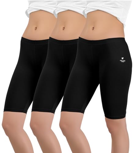 Image of Selsia Women's Cotton Regular Fit Cycling Shorts | Pack of 3 | (Multi Color)