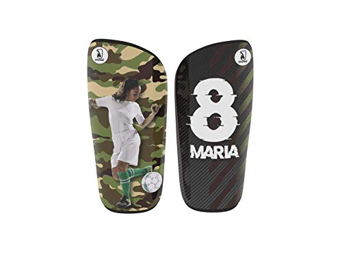 Younext Espinilleras de fútbol con tu Foto, Nombre y número (Personalizadas) Verde Oscuro más sujeta espinilleras Cover