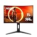 AOC C24G1 24" Curved Frameless Gaming Monitor, FHD 1080p, 1500R VA panel, 1ms 144Hz, FreeSync, Height adjustable, VESA, 3-Year Zero Dead Pixels