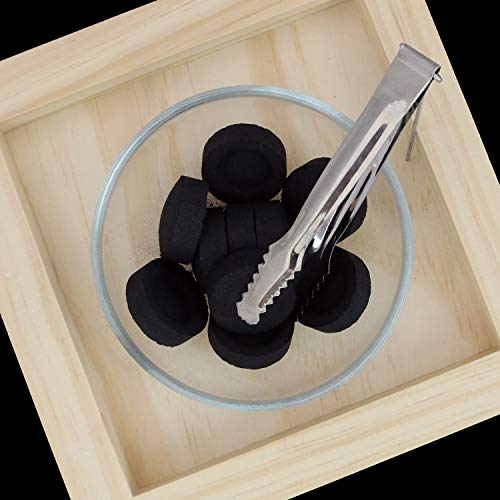 Charcoal Tablets For Incense – Quick Light Charcoal Tablets – Charcoal Disk Lights With Tong (40Mm -10 Tablets) #TOP4
