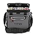 Titan by Arctic Zone Zipperless Soft Sided Cooler with HardBody Liner and SmartShelf, Insulated Bag with Shoulder Strap for Lunch and Travel, 16 Can Capacity, Sharkskin Gray