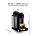 Nespresso Vertuo Coffee and Espresso Maker by Breville, Matte Black with Aeroccino Milk Frother