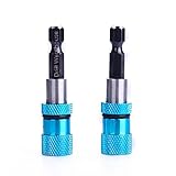 Drill Warehouse 2 Pack 1/4 inch Hex Shank Drill Bits Screwdriver Bit Holder Screw Magnetic Drill Pack of 2