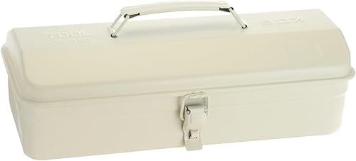 Miniatura 14 de HARFINGTON Caja de Herramientas 11.4" Caja de Herramientas de Acero Portátil Estilo Techo de Cadera con Cierre de Pestillo de Metal Cofre de