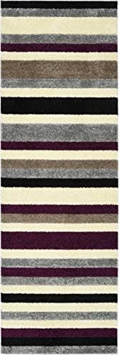 Dandy by William Armes, Linea Stripey Colourful Area Rug, Rainbow, 200 x 66