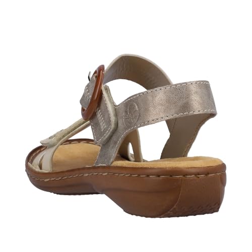 Rieker 608Z3 Regina Women's Sandals – Adjustable Strap for a Secure Fit - Shock-Absorbing & Lightweight Sole for Comfort and Support – Fashionable Everyday Wear3