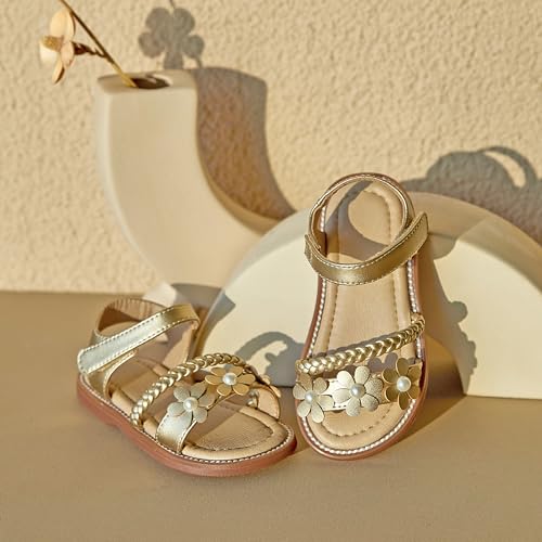 Image of GINFIVE Toddler Girls Sandals Little Girls Kids Summer Shoes Toddler Sandals