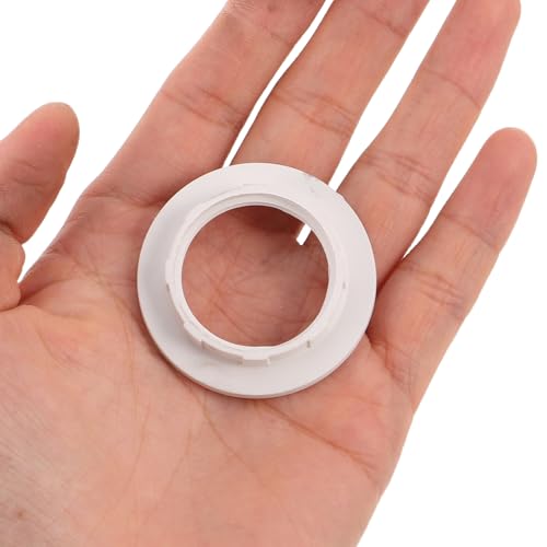 Sewroro 50pcs White Plastic Lamp Shade Collar Rings E12 E14 Threaded Socket Adapter 32/33mm Inner Diameter Lamp Shade Ring Replacement for Ceiling and Table - Image 3