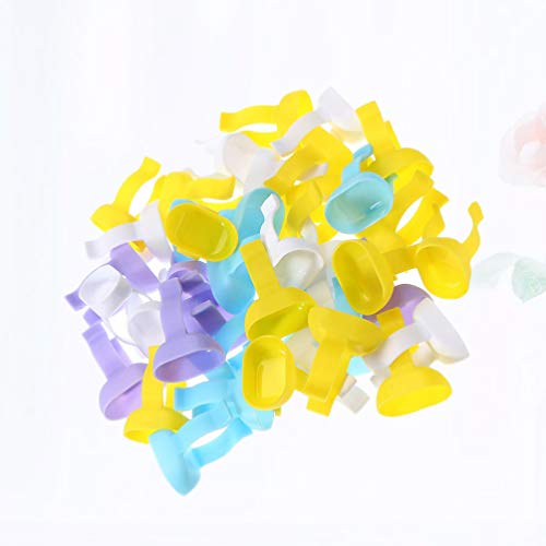 Healifty 100 Pcs DescartÃ¡veis â€‹â€‹AnÃ©is Profhy Dental Copos de Mistura Dedo Dappen AnÃ©is de Col