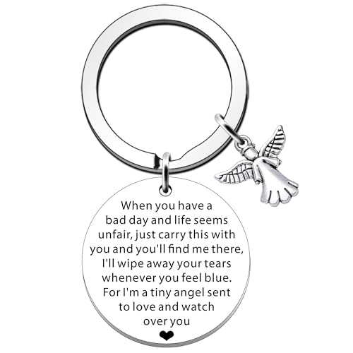SDOFY Guardian Angel Gifts Guardian Angel Keyring Keychain for Family Friends Inspirational Gifts for Women Men Her Him