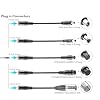 Qoovi 5 in 1 Universal Charger Plugs for Electric Scooter Chargers Connector (5.5x2.5mm),Cable 8.0mm RCA,0.31in&0.47in 3-Prong, 12mm Cannon XLR,for ninebot/gotrax/Razor/Voyage/Jetson and Most Device