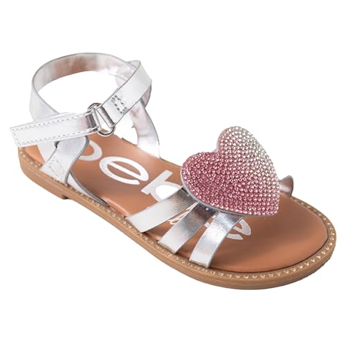 bebe Girls' Sandals - Kids' Open Toe Summer Shoes, Perfect Flat Sandals for Girls (Little Girl/Big Girl)