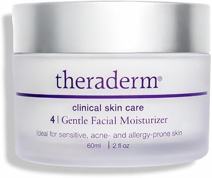 Theraderm Gentle Moisturizer – Lightweight Hydrating Face Cream for Sensitive & Acne-Prone Skin, Non-Comedogenic, Fragrance-Free, 2 oz
