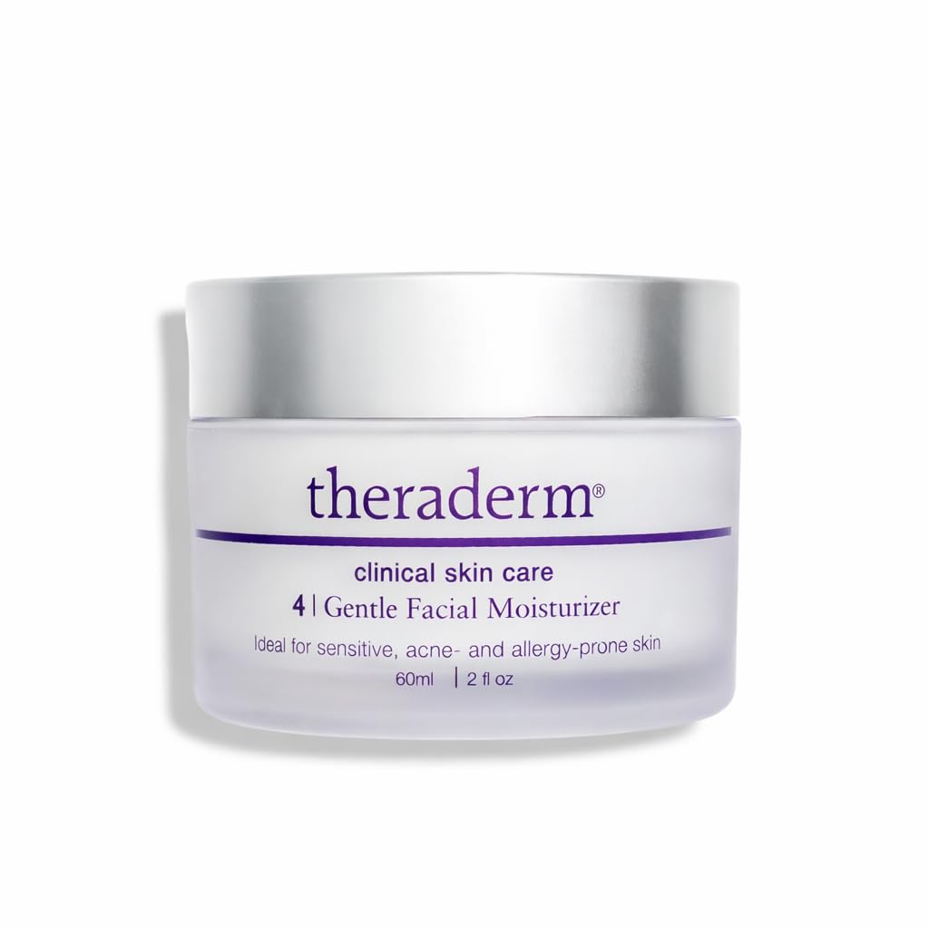 Theraderm Gentle Moisturizer – Lightweight Hydrating Face Cream for Sensitive & Acne-Prone Skin, Non-Comedogenic, Fragrance-Free, 2 oz