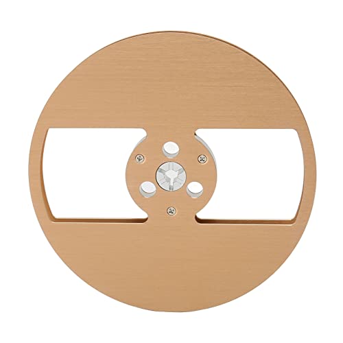 Open Reel Takeup Reel, Vervanging 6 Hole 1/4 10,5 Inch Lege Tape Reel RVS Schroeven Aluminiumlegering voor Reel To Reel Tape Player (Zwart