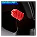 YoRise Car Tire Valve Stem Caps, Plastic Dustproof Leak-Proof Car Tire Valve Stem Covers with O-Rubber Ring, Universal Auto Wheel Protection Accessories for Cars/Trucks/Motorcycles(Red)
