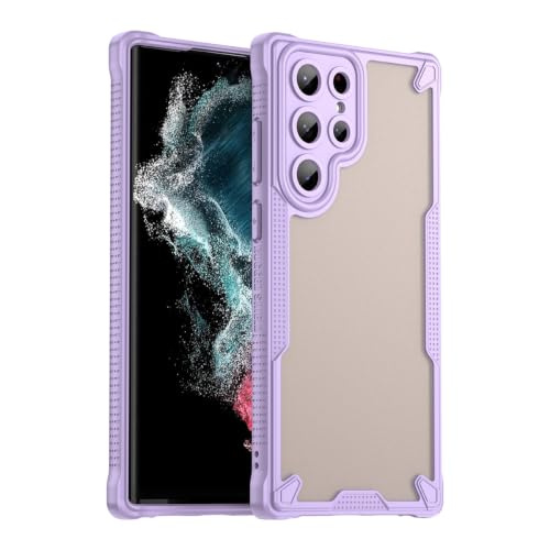 Coque Galaxy S22 Ultra violette avec protection écran en verre trempé